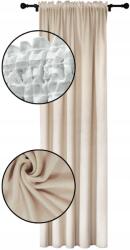 NOW-ART Kész függöny, sima, 145x220 cm Matt függönyök, kész függönyök, nappaliba, választható (5903682212615 jasny beż)