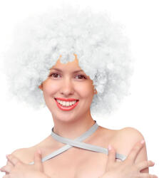 PartyPal Angyal paróka - afro göndör - fehér (MEZ-5904610142868)
