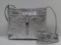 MaxModa Női válltáska: ezüst bőr, 1 rekeszes (olasz termék) (1101476)