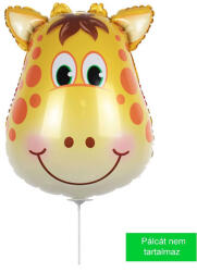 Mezőfi Team Kft Mosolygó zsiráf fej, mini fólia lufi, 43x25 cm