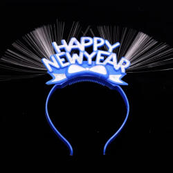 Mezőfi Fejdísz, villogó, Happy New Year, kék