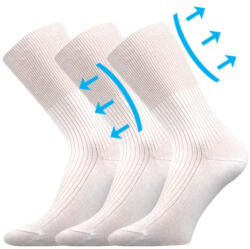 Lonka 3PACK zokniLonka fehér gyógyszer (Zdravan) L