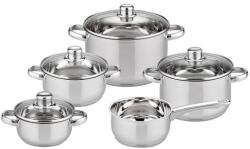 Elo Galactica 5 db-os edénykészlet, rozsdamentes acél ELO BASIC 22005 indukciós edénykészlet