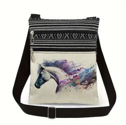  Női Oldaltáska -vászon- Ló Mintás - (vj303642-1-1-1-1-1-1-1-1-1)