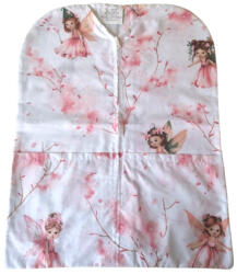  Vállfára húzható pamut oviszsák - 40x50 cm - virágtündér mintás