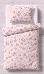  Ovis pamut ágynemű huzat szett 2 részes - 90x130 cm / cuki állatkölykök - rózsaszín