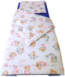  2 részes ovis ágynemű garnitúra - 90 x 130 cm méretű - aranyos Sellő mintás