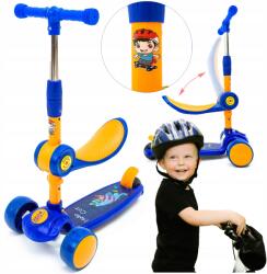 Cerlo Háromkerekű Egyensúlyozó Hulajnoga Üléskével, Világító Kerekekkel (HULAJNOGA SIEDZISKO SIEDZISKIEM)