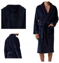 Atlantic Férfi kötött fürdőköpeny kényelmes meleg 002 sötétkék M/L