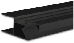 Ledium Hide Async felületre szerelhető alumínium LED profil, 16mm, 14mm, fekete, 2m (OH9114807)