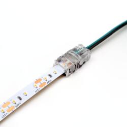 Ledium LED szalag betáp csatlakozó 8 mm széles egyszínű LED szalagokhoz, 2 eres vezetékhez, HIPPO