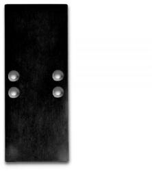 Ledium EC66B végzáró 2Side LED lámpaprofilhoz, alumínium, fekete, 2db, csavarokkal (OH9113612)