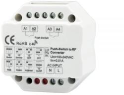 Ledium ProSystem kapcsoló mögé építhető modul Push/RF vezérlő, On-OFF/mono/CCT/RGB/RGBW üzemmód, 100-240V (OH9114582)