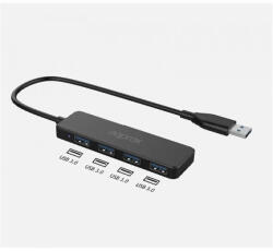 Approx USB HUB - USB3.0 4in1 HUB (4db USB3.0) Fekete (HALADPAPPROXAPPC49)
