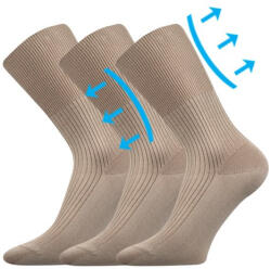 Lonka 3PACK zokniLonka gyógyszer bézs (Zdravan) M