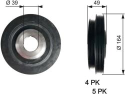 GATES Szíjtárcsa, főtengely GATES TVD1114 for KIA (TVD1114)
