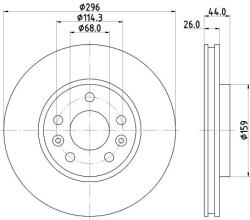 MINTEX féktárcsa MINTEX MDC2854C for MERCEDES-BENZ, NISSAN, ALPINE, RENAULT (MDC2854C)