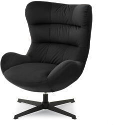 Vox bútor SEKURA forgófotel, fekete velúr, fekete lábcsillag