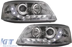 KITT Lightning LED DRL Első Lámpa VW Transporter T5 (04.2003-08.2009) króm (HLVWT5LEDC)