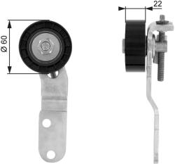 GATES Szíjtárcsa/vezetőgörgő, hosszbordás szíj GATES T36074 for FORD, SAAB (T36074)