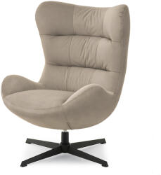 Vox bútor SEKURA forgófotel, bézs velúr, fekete lábcsillag