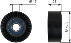GATES Szíjtárcsa/vezetőgörgő, hosszbordás szíj GATES T36759 for BMW, ALPINE (T36759)