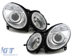 KITT Lightning Első lámpák Mercedes Benz W211 E osztály 02-06_Króm (SWMB15DC)