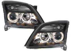 KITT Lightning Első lámpák Opel Vectra C (2002-08.2005) 2 körgyűrű fekete (SWO12DB)