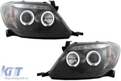 KITT Lightning Angel Eyes első lámpák Kettős Angel Eye Toyota Hilux (2005-2011) modellekhez, Fekete (HLTOHIB)
