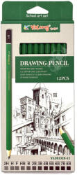 Yalong Stationery Ceruza szett YaLong 8B-2H, 12 darabos - YL201328