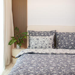 Takoy Paplanhuzat 220x200 cm szőtt muszlin luxury mini szürkés-kék virágok