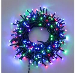  Karácsonyi 100 LED 10 méter színes Füzér Plastic - 8 program Adapteres