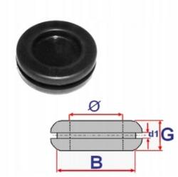 Romix Kábelátvezető, vezeték átvezető gumigyűrű, gumidugó univerzális 16 mm-es belső átmérővel C60496 (1 db)