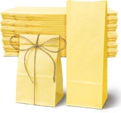 Allbag 100 db Pasztelsárga Szülinapi Papírtáska Édességekhez 100 x 70 x 280 mm