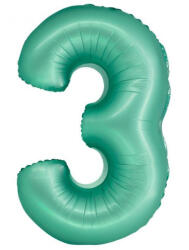 Számok Menta 3-as Mint Mat szám fólia lufi 76 cm