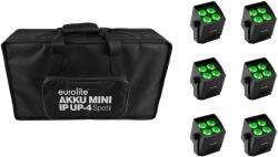  EUROLITE Set 6x AKKU Mini IP UP-4 QCL Spot MK2 + Soft Bag (20001005)