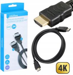 Grundig HDMI kábel, 3m, 4K 60Hz, Ethernet, TV-khez, monitorokhoz (Kabel Hdmi 4K 60HZ TV KONSOLA 2082813)
