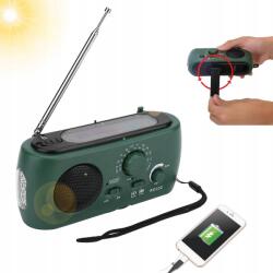  Napelemes Építési Rádió Kemping Am/fm Dinamó Zseblámpa Powerbank Usb (TJA02581)