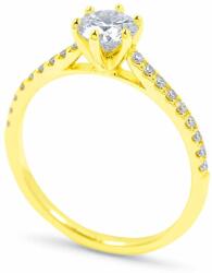 White & Black Labor gyémánt eljegyzési gyűrű - 0, 85 karát - IGI (AU14026)