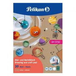 Rajzblokk/Rajzkarton, A4/20 ív, 2 színű natúr belívekkel (H_2025_00102360)