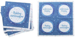  Szalvéta 33x33cm Kék, Boldog Szülinapot, 16db (LUFI608473)