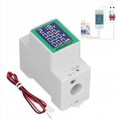  Digitális Wattmérő Ampermérő Din Sín Ac 300V/100A PZEM-008 (067707)