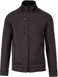 Kariban Férfi poliészter cipzáras dzseki, Kariban KA9106, Dark Grey Melange-3XL (ka9106dagm-3xl)