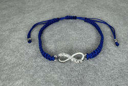 Infinity Blue - Fonott karkötő kristályos végtelen jellel (VK61)
