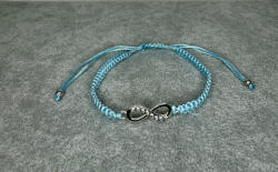 Infinity Blue - Fonott karkötő végtelen jellel (VK57)