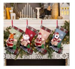  Karácsonyi ajándék zokni kandalló mellé akasztható 4 db 24x40 (X001FR59LF)