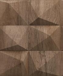 Marburg Barna Geometrikus Tapéta Fa Utánzat 3D Vinil Hatás (34852)