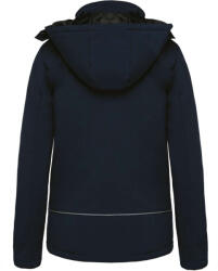 Kariban Női kapucnis, bélelt softshell kabát, Kariban KA651, Navy-S (ka651nv-s)