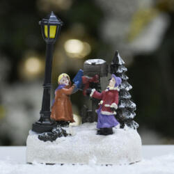  Karácsonyi jelenet - LED világítással - postaláda (C_053204)