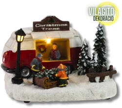 Havas karácsonyfa árus világító jelenet (C_0623)